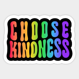 Choose Kindness - Colorful Inspirational Design Sticker